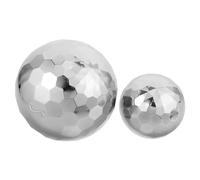 BESTOYARD 2 Pièces Boule Flottante Décorative en Acier Inoxydable Argenté, Surface Miroir Très Polie, Stable et Réfléchissante, pour Jardin ou Patio Moderne
