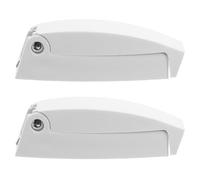 BESTOYARD 2 Pièces Butée de Porte de Camping-Car Pliable ABS Blanche | Fixation Murale Discrète, Quatre Vis Incluses, Maintien Fiable les Claquements, Usage Caravanes Bateaux et Espaces Ventilés
