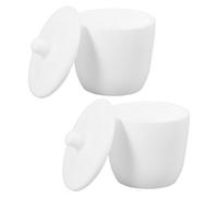 BESTOYARD 2 Pièces Creusets Expérimentaux en Ptfe 30 Ml avec Couvercle, Résistants aux Hautes Températures Acides, pour Laboratoire de Joaillerie et Fusion du Métal, Outil Polyvalent de