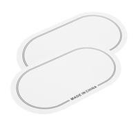 BESTOYARD 2 Pièces Patch de Batterie en Pet Blanc pour Grosse Caisse Coussin Anti-bruit, Protège-peau de Tambour, Prolonge la Durée de Vie, pour Performances et Jam Sessions