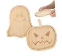 BESTOYARD 2 pièces Plateau de Service Halloween Citrouille et Festive pour Fruits Snacks Décorations pour Fête Dautomne et Repas Conviviaux