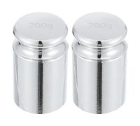 BESTOYARD 2 Pièces Poids D'étalonnage 200g en Acier Argenté pour Balances Numériques et Bijoux, Calibration Précise et Usage Polyvalent en Laboratoire