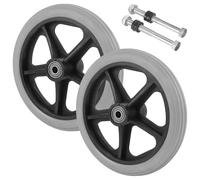 BESTOYARD 2 Pièces Roue Frontale de Fauteuil Roulant, Remplaçable Noire, | Pièces en Plastique et Métal, Mouvement Souple, Capacité de Charge Élevée