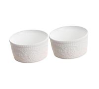 BESTOYARD 2 pièces Set de Bols de Cuisson Céramique Dérapants pour Pudding Mousse et Petits Gâteaux Accessoires de Pâtisserie Polyvalents pour Desserts et Salades