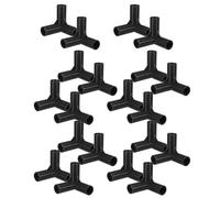 BESTOYARD 20 Pièces Connecteurs Optimisation D'espace en Plastique Noir 3 Voies et Usage Polyvalent pour Armoires Chaussures et Tringles Dressing pour Organisateurs Maison