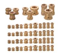 BESTOYARD 200 Pièces Insert Fileté pour Plastique en Laiton M2-m3 Moleté | Pré-embeddé, Pose à Chaud, Prise, Limite le Desserrage en Vibration, Format 13,00x7,00x2,00cm