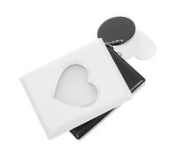 BESTOYARD 2pièces Mini Album Photo Kpop Support Photocard Portable Avec Poches Creuses Forme De Cœur Et Ronde Pour Collection De Cartes Photo