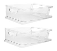 BESTOYARD 2pièces Organisateurs Pour Canettes De Soda Boîtes De Rangement Pour Conserves Et Garde-manger Avec Système De Défilement Automatique Pour Réfrigérateur