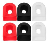 BESTOYARD 3 Paires Protège-manivelle de VTT en Silicone, Protection | Manivelle de Bicyclette, Installation Facile, Lot, Couvre-pièces Noir