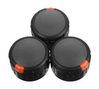 BESTOYARD 3 Pièces Lot de Boutons de Commande pour Cuisinière à Gaz Boutons de Rechange Noirs avec Bague Antidérapante pour Axe Commande Précise pour Four et Plaque de Cuisson