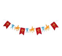 BESTOYARD 3M Longueur Halloween Non-tissé Drapeau Bannière Suspendu Drapeau Props Pull Fleurs pour Saint Nicolas