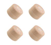 BESTOYARD 4 Pièces Bois Boîte à Dents de Lait avec Couvercle Ron | Compartiments Dédiés et Dates pour Dents, et Première Mèche Suivi des Âges, pour Nouveaux Parents