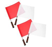BESTOYARD 4 Pièces Drapeau D'entraînement Terrain Multifonctionnel en Acier Inoxydable Poignée en Mousse Portable pour Arbitrage et Régulation Routière