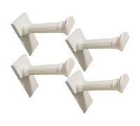 BESTOYARD 4 Pièces Serrage-Livres en Colonne Romaine Blanche, Support | Pla Monobloc, Bords Polis et Base Élargie, pour Bibliothèque Maison et Bureau