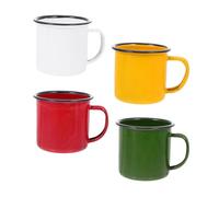 BESTOYARD 4 Pièces Tasse Vintage Émaillée, Gobelet à Boire, Anti-brûlure | Gobelets à Eau Émaillés, Mug Émaillé Voyages, Mug Traditionnel Chinois en Émail