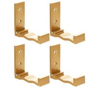 BESTOYARD 4pièces Crochets Muraux Pliants Aluminium Space Or Lot de Patères Rétractables pour Serviettes Vêtements Chapeaux Fixation Murale et Peu Encombrante