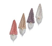 BESTOYARD 4pièces Housses de Bouteilles de Vin pour Noël Décorations avec Poupées sans Visage Chapeaux de Fête Articles de Décoration de Noël