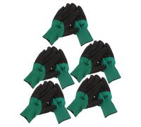BESTOYARD 5 Paires Moufles de Travail en Nitrile Enduits | Paume et Doigts Texturés, Finition Aérée, Usage Atelier Automobile et Tri en Entrepôt