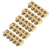 BESTOYARD 5 Pièces Borne de Mise la Terre en Cuivre 5 Trous pour Boîte de Distribution Électrique, Fonction Sécurisée et Solide Adaptée aux Configurations de Tableau Électrique