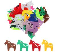 BESTOYARD 50 Pièces Décorations de Noël Chevaux en Feutre Scandinaves Mignons pour Décorations d'arbre et Fêtes Ambiance Festive en Feutre Symbole de Bonheur Couleur Aléatoire