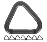 BESTOYARD 8 Pièces Petit Mousqueton Triangle en Alliage D'aluminium Noir | Charge Élevée, Finition Polie, Léger et Multifonction, pour Gym, Camping et Randonnée