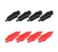 BESTOYARD 8 Pièces Pinces Crocodiles 20a en Cuivre Abs, Double Isolation, | Rouge, Petite Pince Sertie et Grosse Pince Non Sertie, Serrage Ferme, pour Câble Électrique