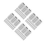 BESTOYARD 800 Pièces Manchon de Sertissage en Aluminium Double Barillet 8 | Argenté, Installation Ferme et Fiable, Réduit la Concentration des Contraintes, Montage et Retrait Rapides