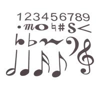 BESTOYARD Aimants Musicaux Réutilisables pour Tableau Blanc Effaçable à Sec, Symboles de Notes sur Portée Magnétique Double Face, Noir, Grand Format 32,5x25,7cm pour Enseignants