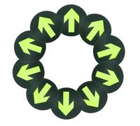 BESTOYARD Autocollants de Sécurité Fluorescents Pvc 10pcs Flèches Directionnelles Vertes Étanches pour Espaces de Divertissement Publics