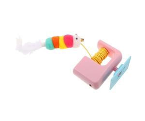 BESTOYARD Automatique pour Chat à Suspendre, Rétractable, Rose | Plastique et Feutre, Interaction Simulée, Moteur Stable, Usage Maison, pour Chats et Petits Espaces