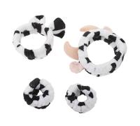 BESTOYARD Bandeau de Soin Visage en Polyester Motif Oreilles de Vache, Séchage Rapide et Facile à Laver, Ensemble de 4 Bandeaux Élastiques Mignons pour Maquillage et Lavage du Visage