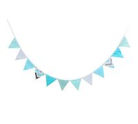 BESTOYARD Bannière Fanion Bleue en Tissu Réutilisable pour Murs et