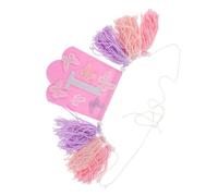 BESTOYARD Bannière Murale Suspendue Tissu Non Tissé pour 1er Anniversaire Guirlande à Pompons et Perles en Bois, Installation Facile, Bébé, Fête D’anniversaire et Shower