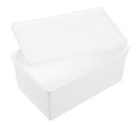 BESTOYARD Boîte de Rangement Pratique Grosse Capacité en Plastique Blanc Multifonctionnelle pour Capsules de Lessive pour Buanderie et Organisation