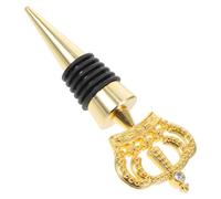 BESTOYARD Bouchon de Bouteille de Vin Réutilisable et Polyvalent Forme Couronne Élégante en Alliage de Zinc Doré pour Fêtes D'anniversaire et Rassemblements