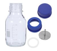 BESTOYARD Bouteille Verre Borosilicate avec Bouchon Étanche Flacon de Réactif Gradué Antidérapant pour Laboratoire Optimisée pour Fermentation et Transfert Précis