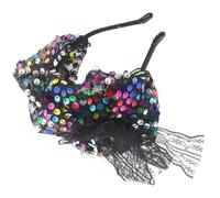 BESTOYARD Chapeau Élégant pour Femme, Bandeau en Tissu à Sequins, Léger, Réduit la Pression, Confortable à Porter, pour Halloween et Maquillage, Coloré
