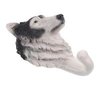 BESTOYARD Crochet décoratif loup en résine, crochet mural simple Wolf, patère pour manteau et clés, pour entrée, rangement mural et organisation de la maison