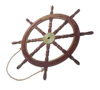 BESTOYARD Décoration Murale Design Rustique et Élégant Bois Forme Gouvernail de Bateau Pirate Accessoire Mural Nautique pour Salon ou Bureau