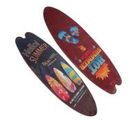 BESTOYARD Décoration Murale Suspendue et Créative 2pcs Planche de Surf en Bois pour Espace et Fête Côtière pour Ambiance Bord de Mer