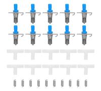 BESTOYARD Distributeurs d'eau Automatiques pour Lapins, Lot de 10 Abreuvoirs en Métal avec Bec Verseur Double Ressort, Installation Simple, Convient pour Cage et Clapier