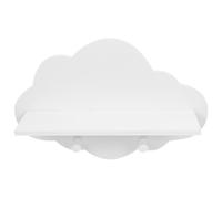 BESTOYARD Étagère Murale Flottante en Bois Forme Nuage sans Percer, Panneau de Rangement Mural Blanc Facile à Installer pour Décoration Salon