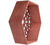 BESTOYARD Étagère Murale Hexagonale Décoration Murale Hexagone en Bois Marron, Étagère Flottante Résistante à l'usure pour Maison Moderne