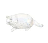 BESTOYARD Figurine Décorative Chat Cristal Décoration Intérieur Élégante pour Salon et Bureau Objet Art Transparent Design Charmant et Moderne