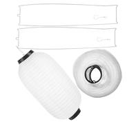 BESTOYARD Lanternes Japonaises Étanches en Tissu de Soie Blanc, Décoration Salon et Festivals, Lot de 2 Pièces Pliables Style Japonerie Armature en Fil de Fer, Sandales Femme