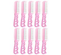 BESTOYARD Lot de 10 Peignes Coiffants en Acier Manche Ergonomique en Plastique pour Usage Professionnel à Domicile, Adaptés aux Perruques et Extensions de Cheveux