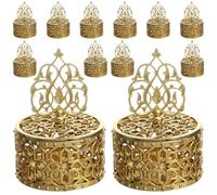 BESTOYARD Lot De 12 Boîtes À Bonbons Dorées En Plastique Petits Contenants À Bonbons Pour Mariage Et Anniversaire Contenant Dragées Et Bijoux 3.35X2.28X2.28In