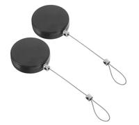 BESTOYARD Lot de 2 Câbles Antivol Rétractables en Acier Serrure Anti-perte Ronde, Design Compact en Abs, pour Télécommandes et Outils en Bureau ou Usage Extérieur