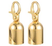 BESTOYARD Lot de 2 Embouts de Corde en Alliage D'aluminium Or, Serrure de Corde Décorative Facile à Installer pour Barrières et Cordons en Centres Commerciaux