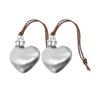 BESTOYARD Lot de 2 flasques de poche en acier inoxydable en forme de cœur pour whisky, bouteille à vin portable en métal pour le camping, le vin, le whisky, les liqueurs, le camping